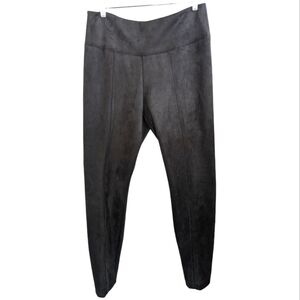 NEW White House Black Market Blackened Pearl Ultra Suede Runway Leggings Size 14